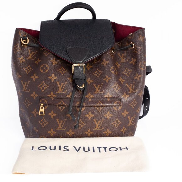 Authentic Louis Vuitton Monogram Montsouris PM Black/Brown - Picture 1 of 12